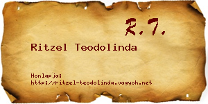 Ritzel Teodolinda névjegykártya